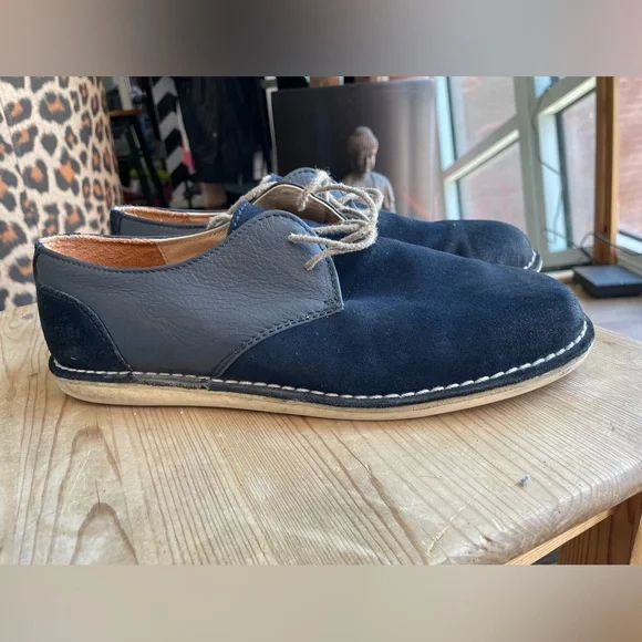POINTER FOOTWEAR CYRIL NAVY NUBUCK OXFORD RARE CLARKS LOW TOP VINTAGE SNEAKERS POINTER FOOTWEAR CYRIL NAVY NUBUCK OXFORD RARE CLARKS LOW  main image 3